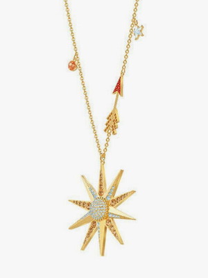 Swarovski Γυναικείο Κολιέ Επιχρυσωμένο Καινούργιο Με Μακριά Αλυσίδα 60 Cm