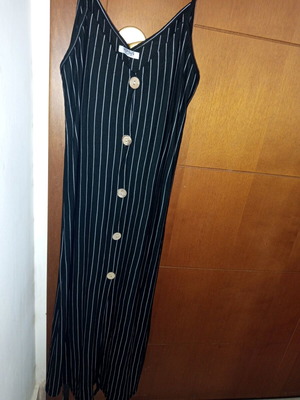 Cotton dress black and white used, size XS