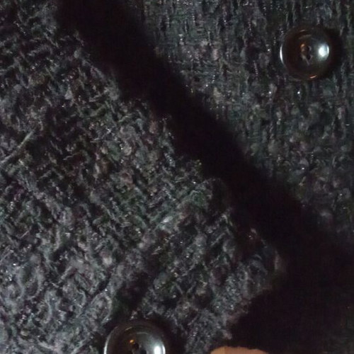 Zara women's winter jacket like new, black boucle wool