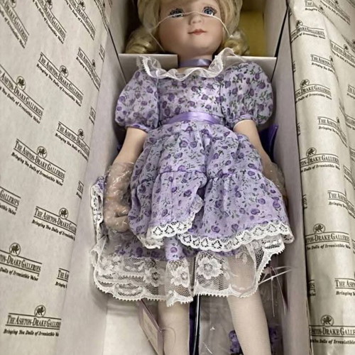 Dianna Effner Lavender porcelain doll like new