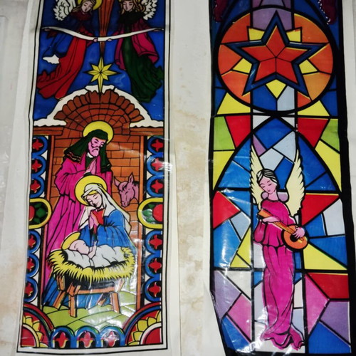Christmas slides used, Greek decade set of 3 pieces