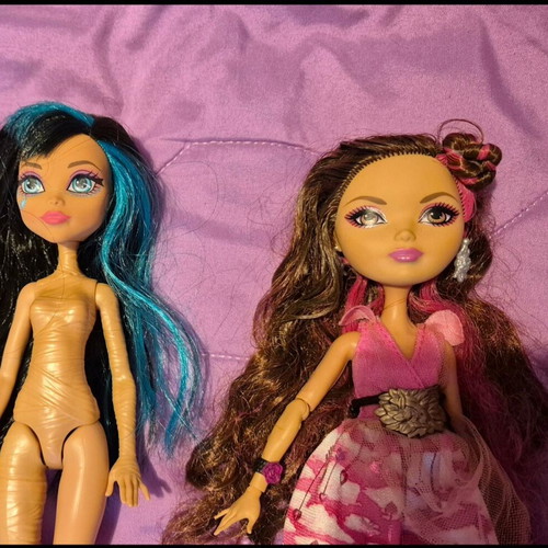 Monster High and Ever After High dolls used, pack of 20