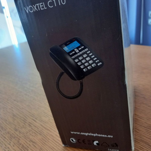 AEG Voxtel C110 corded phone with handsfree new, black