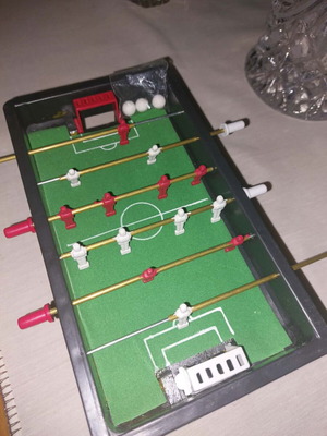 Mini foosball used