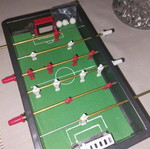 Mini foosball used