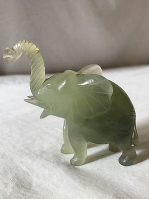Elephant figurine used, nephrite collectible