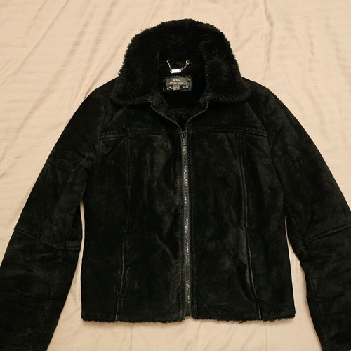 Mango suede jacket black like new, size Small