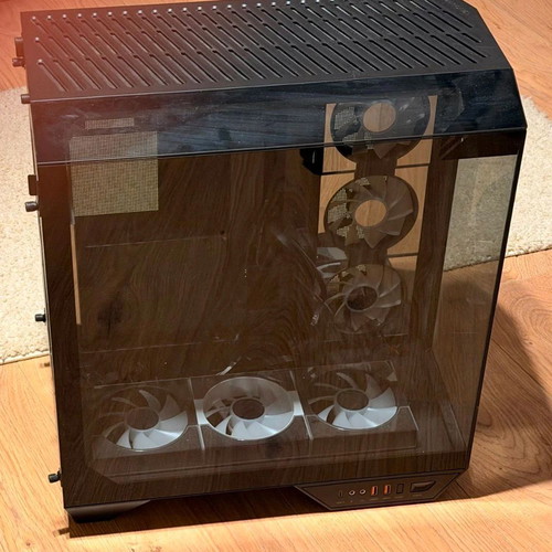 Darkflash DY470 Gaming Midi Tower with 7 ARGB Fans and GPU Bracket, Black