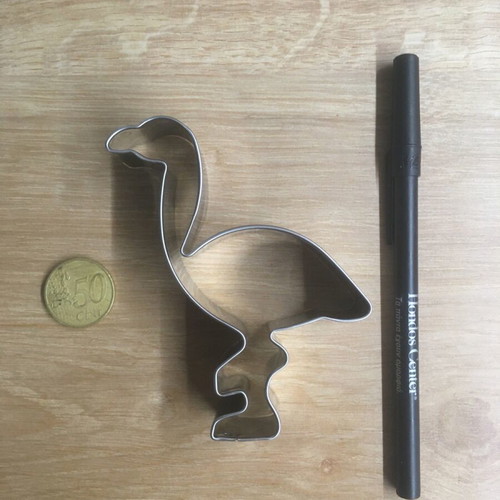 Flamingo cookie cutter like new stainless steel