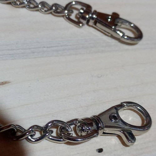 Replacement chain used, stainless steel, metallic anthracite color