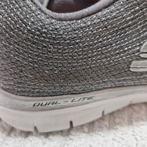 Skechers women's lightweight sneakers, size 38, grey with shimmer