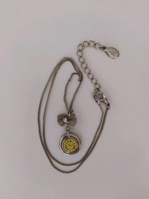 Necklace with watch and bow like new