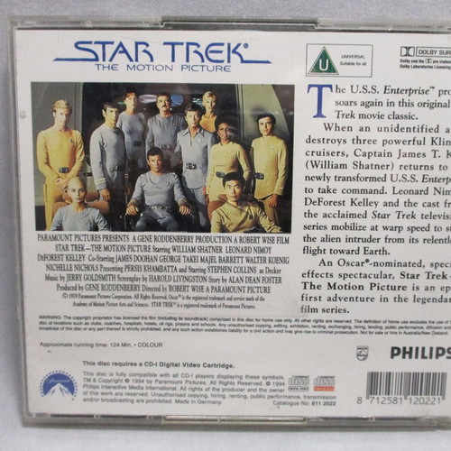 Star Trek The Motion Picture VCD used, rare edition on 2 VCDs