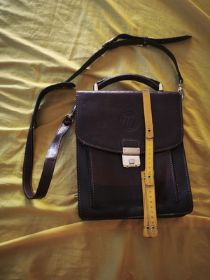 Leather Bag Metaxa like new, brown, lock with combination