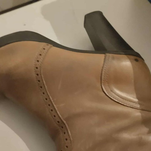 Patricia Miller leather high boots size 41 used, beige