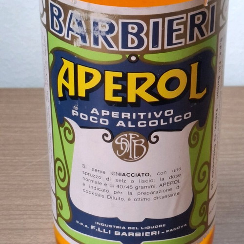 Barbieri Aperol used, 1950s, 11%, 100cl