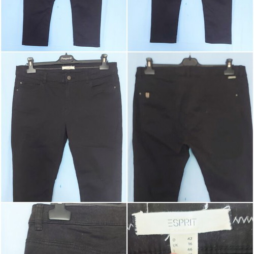 Esprit skinny μαύρα τζιν βερμούδα σαν καινούργια, μεγέθη XL-2XL
