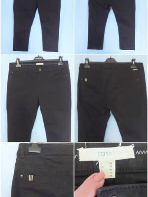 Esprit skinny μαύρα τζιν βερμούδα σαν καινούργια, μεγέθη XL-2XL