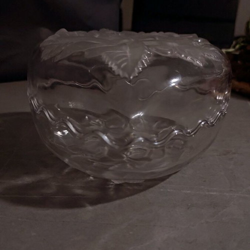 Glass handmade fondue pot new