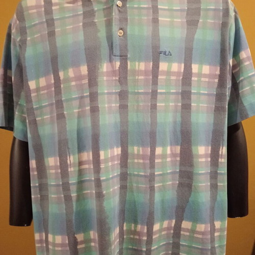 Fila vintage polo shirt XXL made in Italy used, multicolor