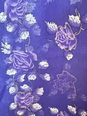 Semi-transparent scarf like new, blue 114x180
