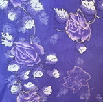 Semi-transparent scarf like new, blue 114x180