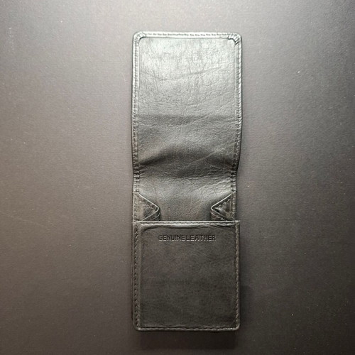 Vintage leather coin wallet Mario Rossi new, black