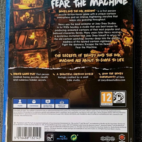 Bendy and the Ink Machine PS4 used, excellent condition