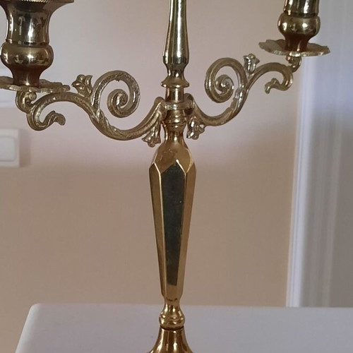 Bronze 3-Holder Candlestick used