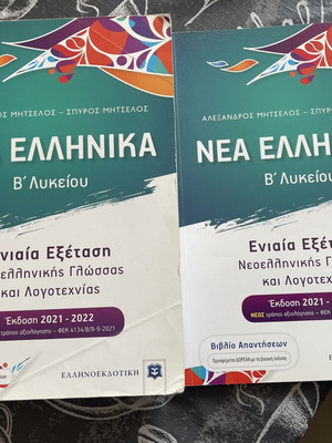 Νέα Ελληνικά Β' Λυκείου βοήθημα σαν καινούργιο