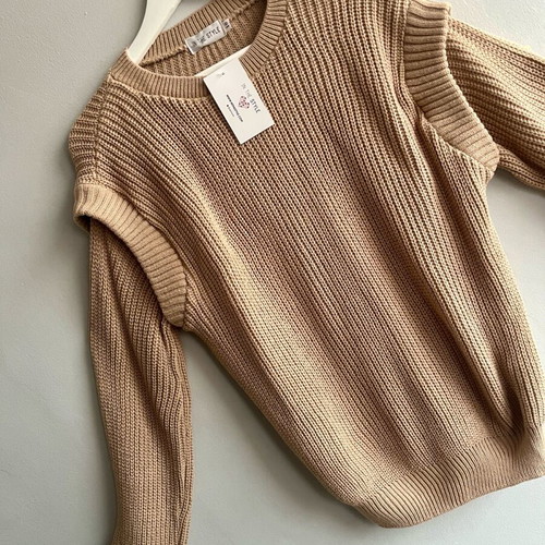In The Style beige sweater new, women's size M