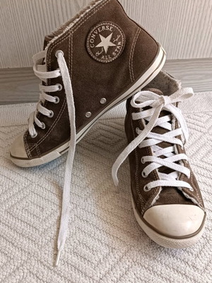 Converse All Star δερμάτινα μποτάκια μεταχειρισμένα, καφέ-γκρι, μέγεθος 39