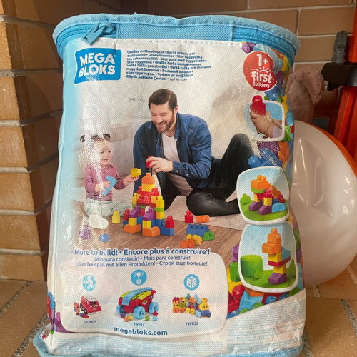 Mega Bloks Τουβλάκια Big Building Bag σαν καινούργιο, 60 τεμάχια για 1-5 ετών