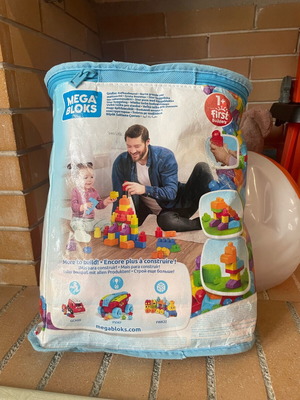Mega Bloks Τουβλάκια Big Building Bag σαν καινούργιο, 60 τεμάχια για 1-5 ετών