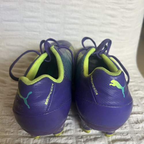 Puma evoSPEED 5.3 FG Kids Football Shoes like new, purple and yellow, size 36