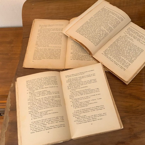 Old literature books used with Hemingway and collectible editions