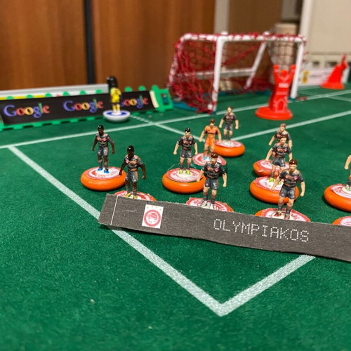 Ομάδες Subbuteo μεταχειρισμένες με χειροποίητα και αυτοκόλλητα σχέδια