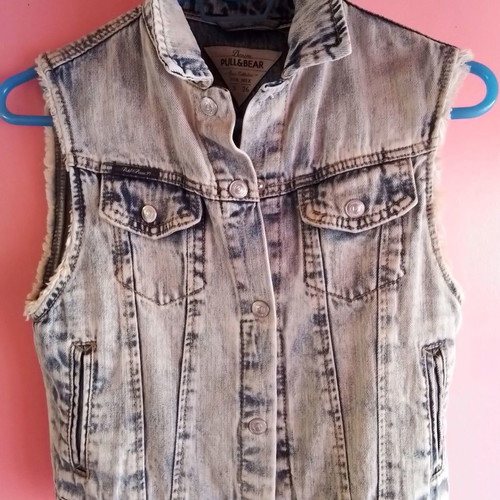 Pull & Bear denim vest women's size Small