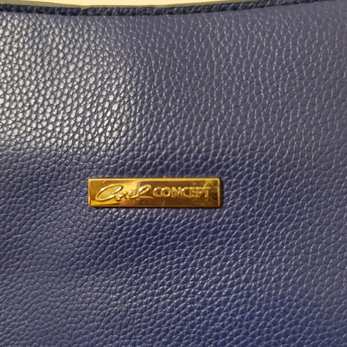 Axel Concept blue shoulder crossbody bag like new with gold details