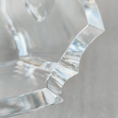 Crystal bowl and 2 ashtrays set new, heavy construction