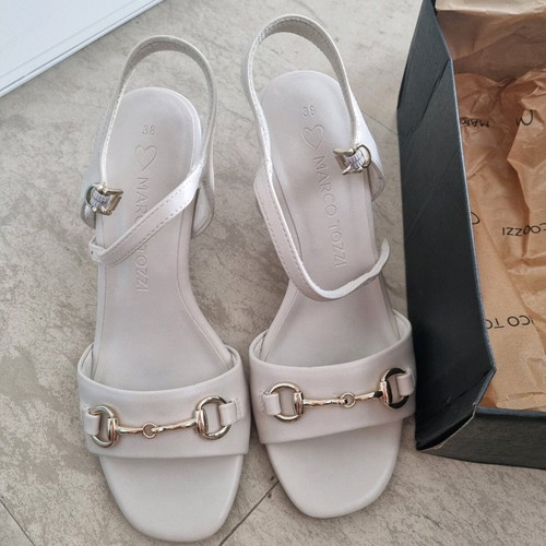 Marco Tozzi women's sandals size 38 white, new