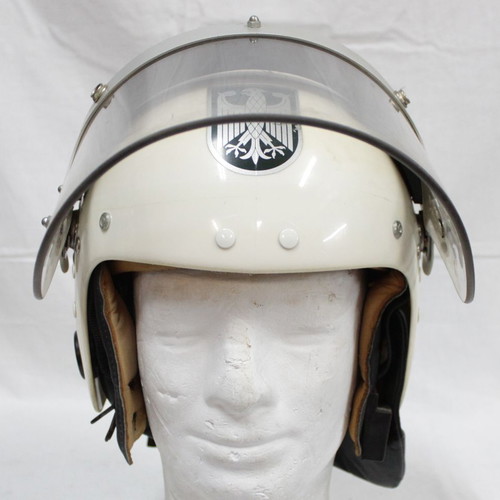German police helmet used (riot control)