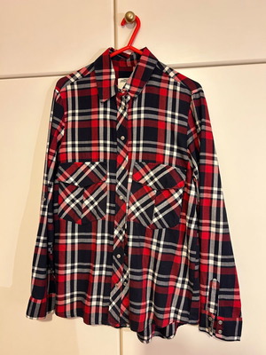 Καρό πουκάμισο γυναικείο Zara νέο, μέγεθος S, κόκκινο και μπλε σκούρο