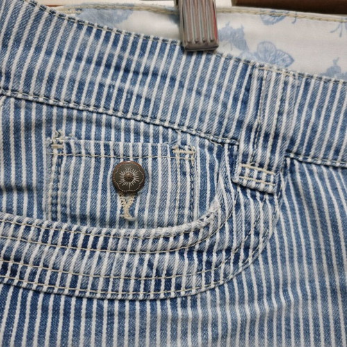 Marks & Spencer jeans shorts like new, size 14, white and turquoise