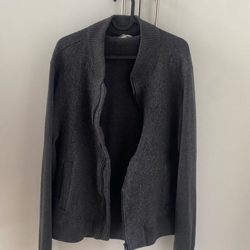 Mango men's cardigan large like new gray