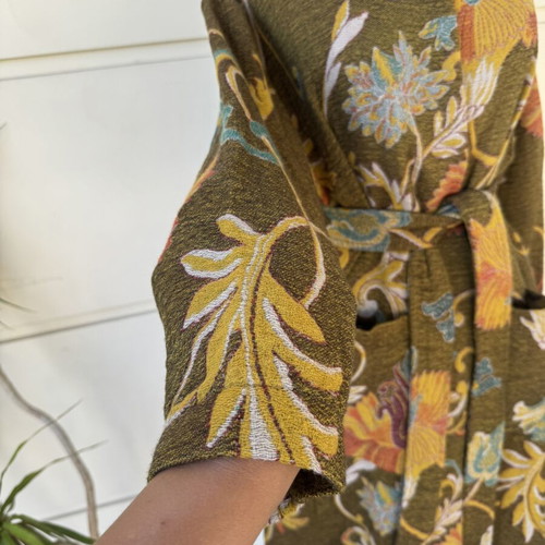 Zara Limited Edition Wool Blend Floral Jacquard Coat like new