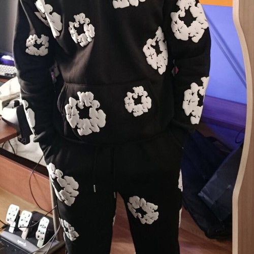 Denim Tears black hoodie set, size small