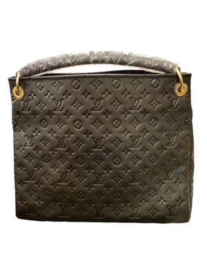 Τσάντα δερμάτινη ώμου μαύρη καινούργια