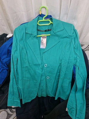 Cotton jacket new, green, size S