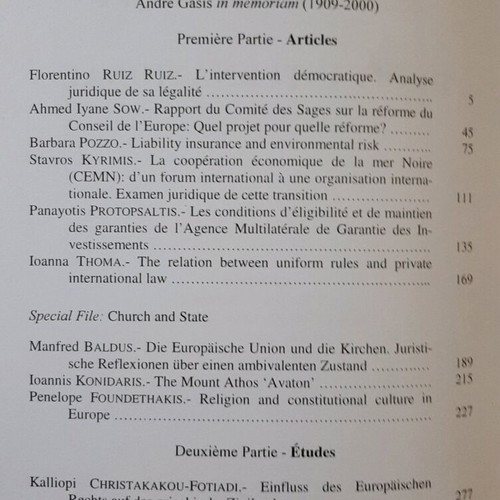 Revue Hellénique de Droit Issue 1/2000 like new, English